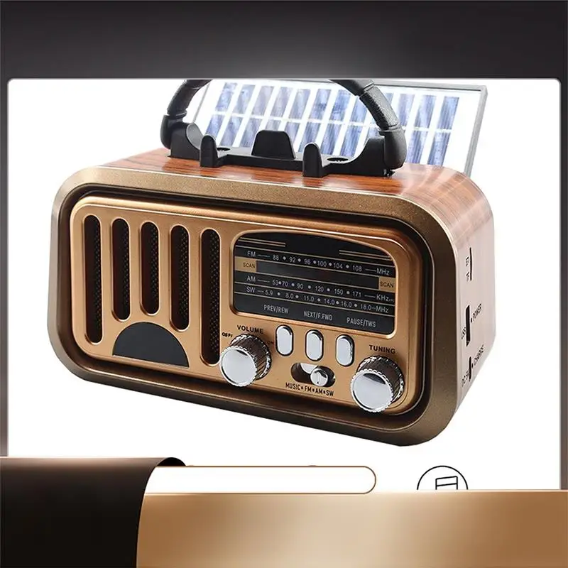 

Портативное винтажное радио, классическое ретро FM AM SW радио, беспроводной Bluetooth-динамик, TF-карта, USB MP3-плеер-X64A