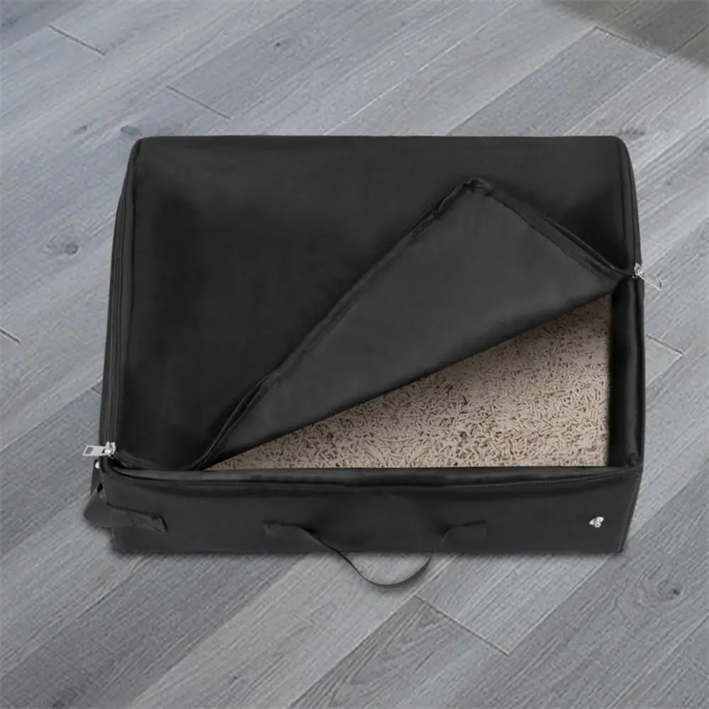 

Portable Foldable Cat Litter Box Folding Outdoor Carrying Cat Litter Potty with Lid and Handle Washable Dog Toilet Tray