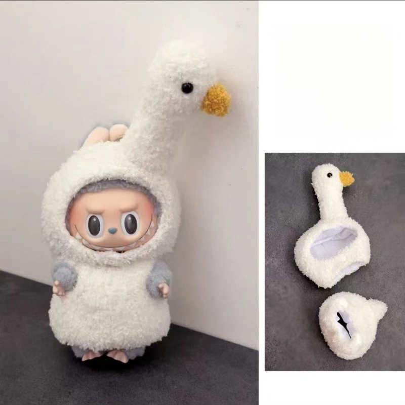 8-11cm 인형용 동물 곤충 역할 놀이 의상 세트, 비닐 장난감 컬렉션용 액세서리가 포함된 귀여운 앉아 포즈 의상