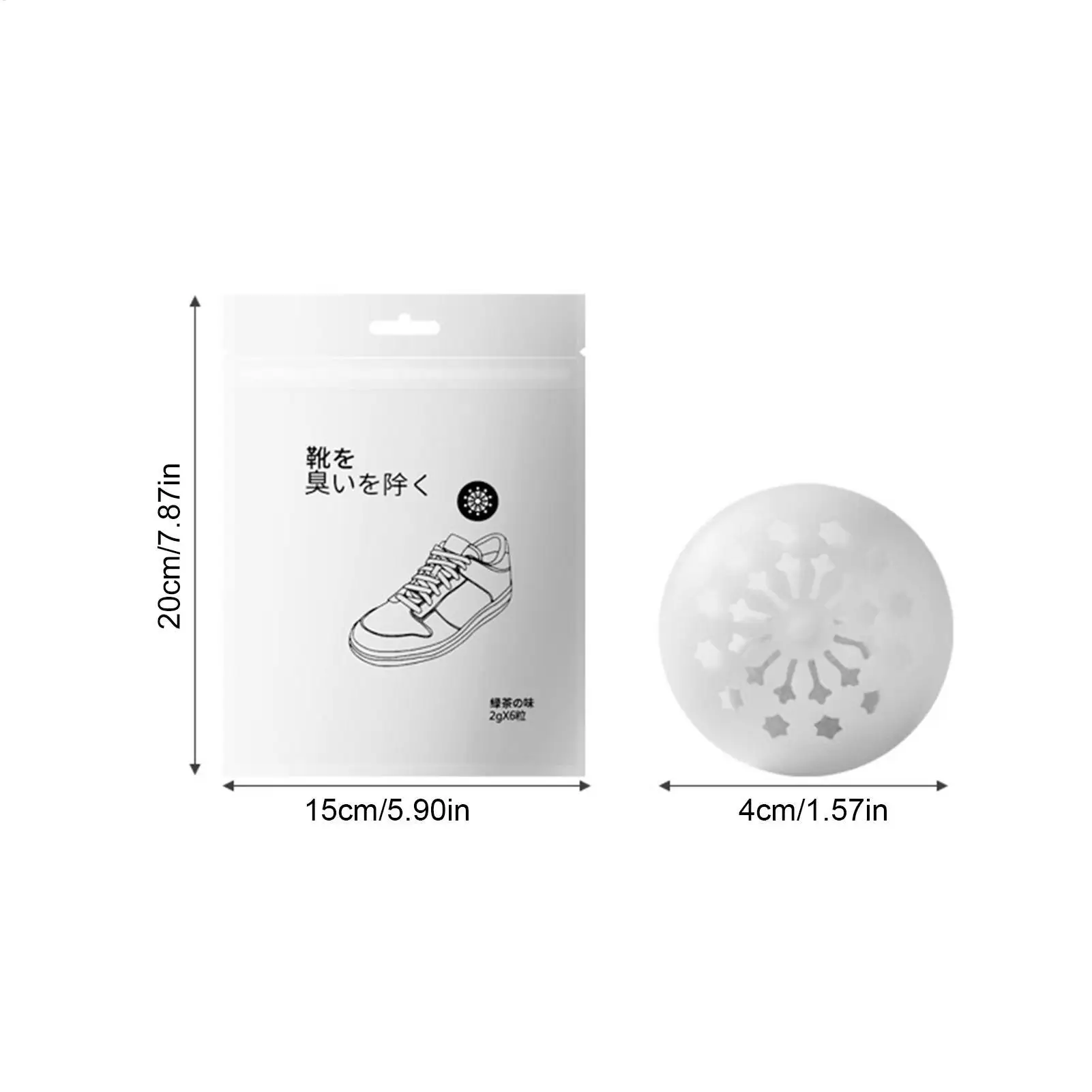 6Pcs Deodorizer Balls Sneaker Perfume Balls for Shoe Gym Bag Locker and Cars Deodorizer Neutralizing Odor Shoe Freshener Ball view 6