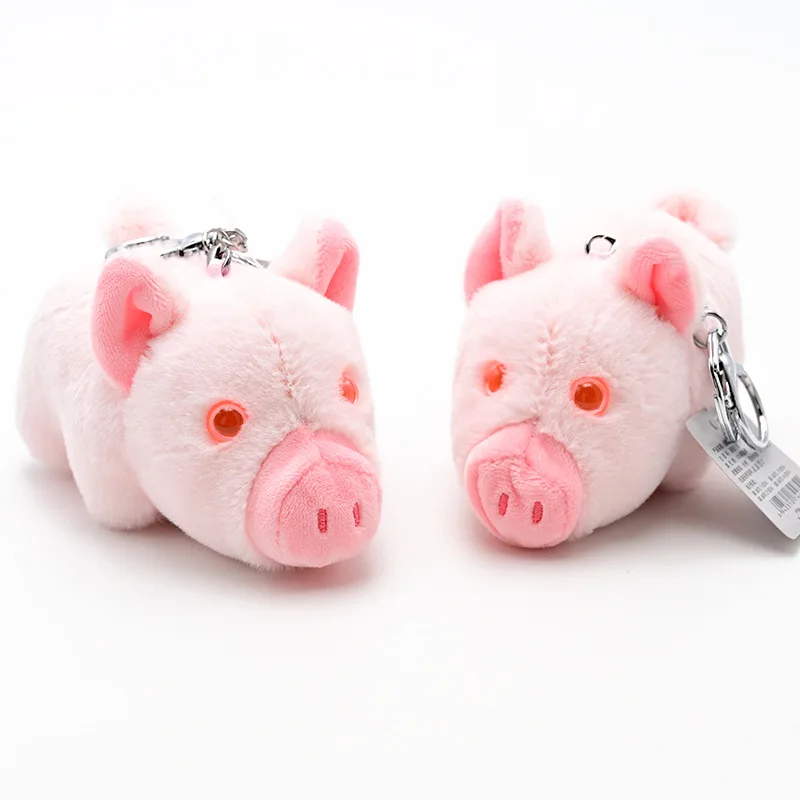 New cute pink doodle piggy pendant  funny decoration soft keychain doll sweet  christmas festival birthday gift