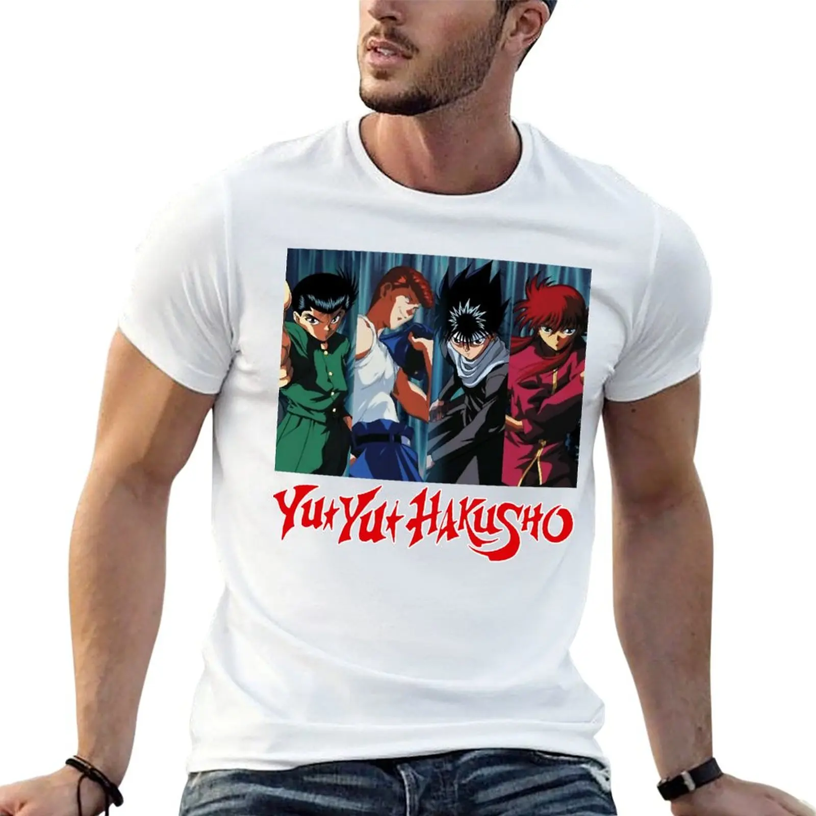 Adaptive Spirit World Detective Investigating Ghosts Yuyu Hakusho Manga Main Characters Funny Arts M T-Shirt