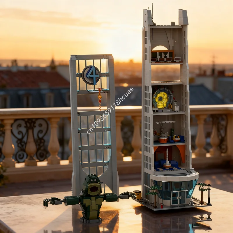 3170 Piezas MOC FANTASTIC FOUR BAXTER BUILDING, Bloques de Construcción de Supermodelos, Juguetes de Construcción, Idea de Regalo Creativo de Navidad