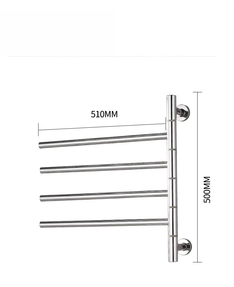 Rotatable Smart WiFi Heated Towel Racks Wall Mounted Constant Temperature Hot Towel Rack