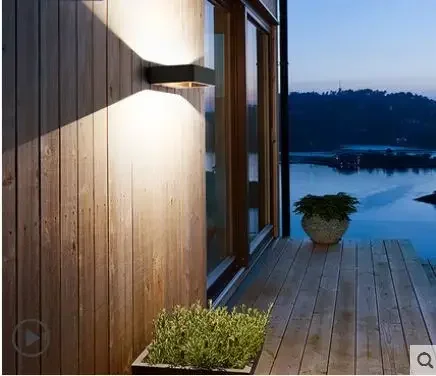 مصباح حديقة LED خارجي مقاوم للماء والغبار، مصباح جداري بسيط لباب الممر الداخلي والخارجي #4