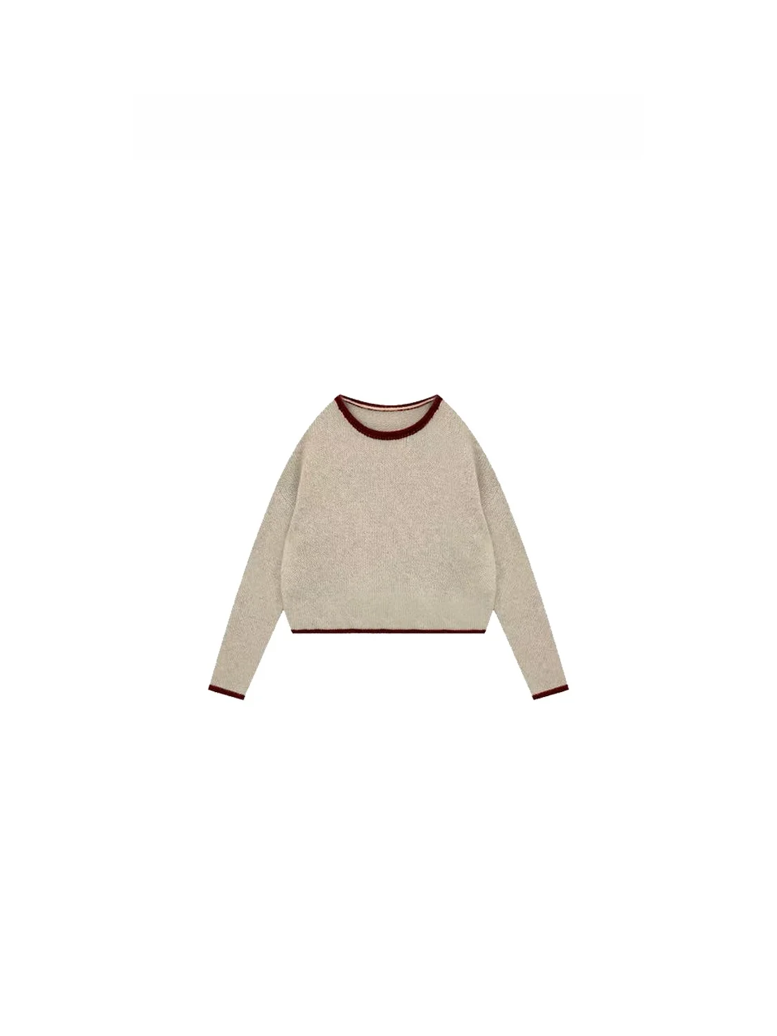 

Laid-ba Sle Autumn Winter New Color Blo Collar ort Versatile Sweater Week Faion Commute Loose Fit Knitted Sweater