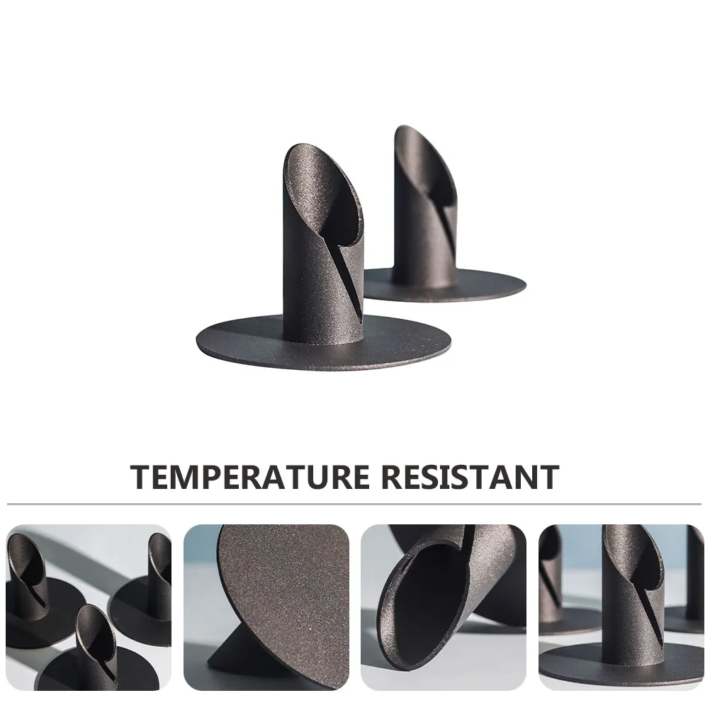

2pcs Iron Desktop Simple Metal Candlestick Decorative Candlelight Stand For Home Party Metal Candlestick Decoration