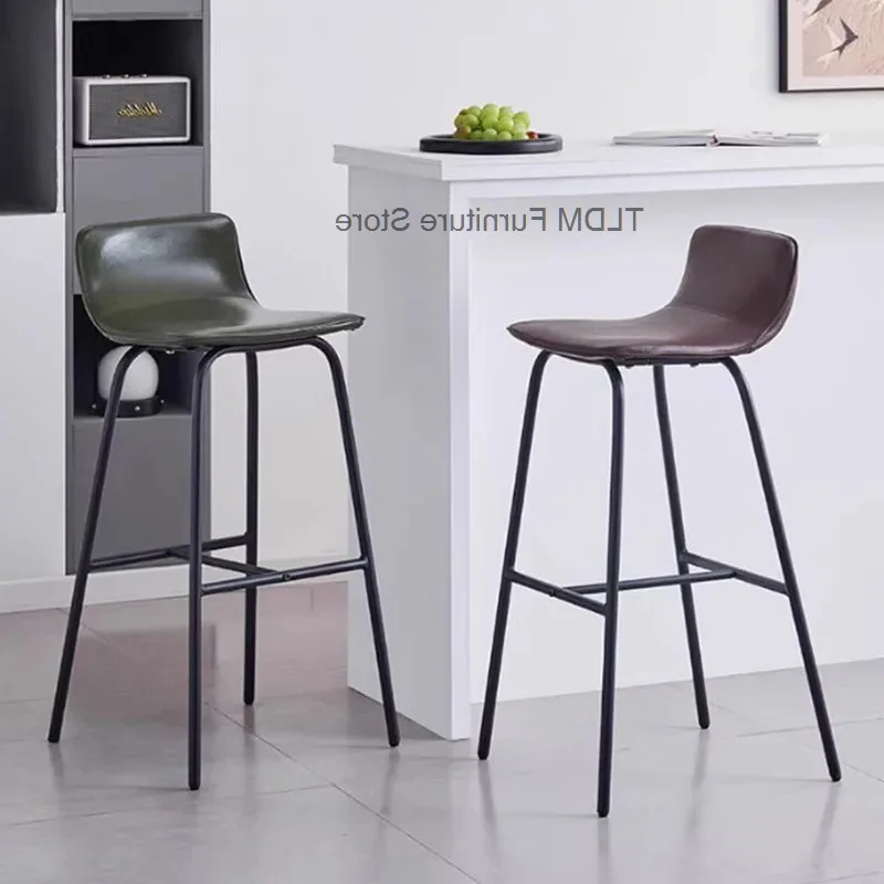 Chaise Leather Balcony Bar Stools Ergonomic Vanity Computer Beach Bar Chairs Living Room Nordic De Minimalist Home Furniture