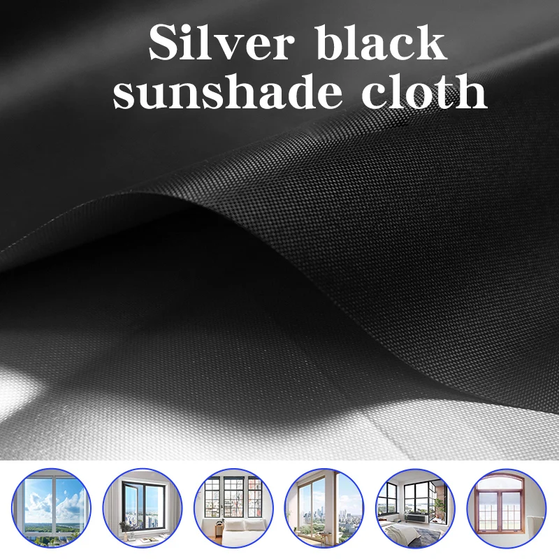 قماش مظلة 3x1.45 م فضي أسود. حجم كبير. يمكنك قطع الشكل بحرية. التثبيت والتفكيك كلاهما بسيط.