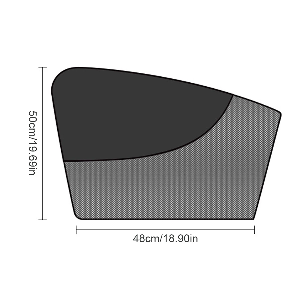 Double Layer Car Side Window Sun Shade Magnetic Mesh UV Protection (Left)