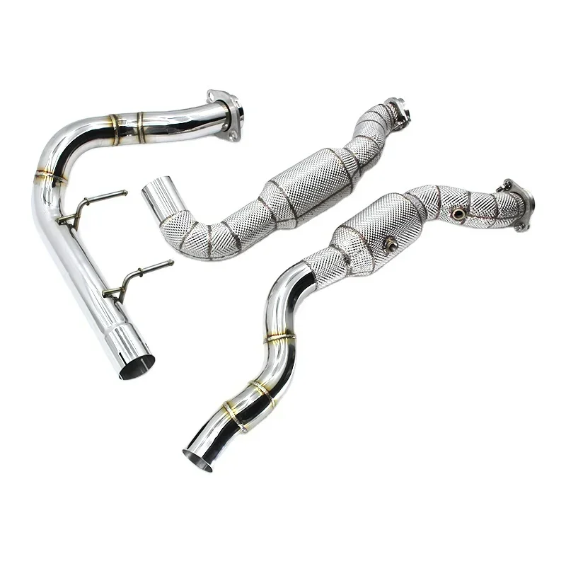 Section High flow Pipes Exhaust Pipes branch downpipe Exhaust Pipe with For F150 SVT RAPTOR 3.5TT