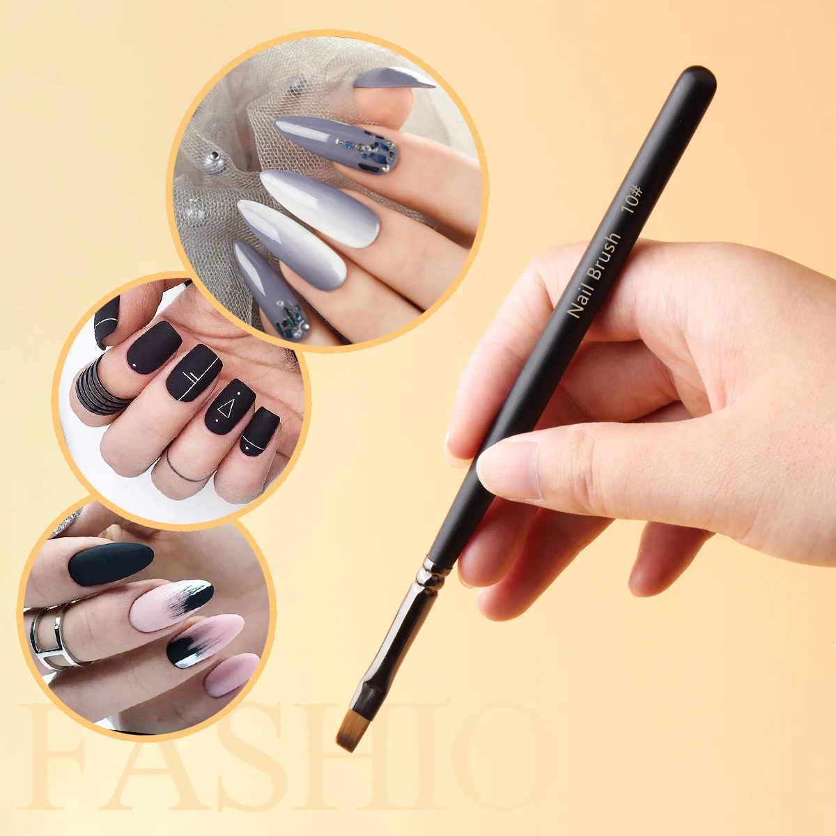 Eval 16Pcs Nail Art Penselen Set Nylon Hair Nail Brush Acryl Uv Gel Brush Nail Liner Schilderij Tekening Borstel manicure Borstel