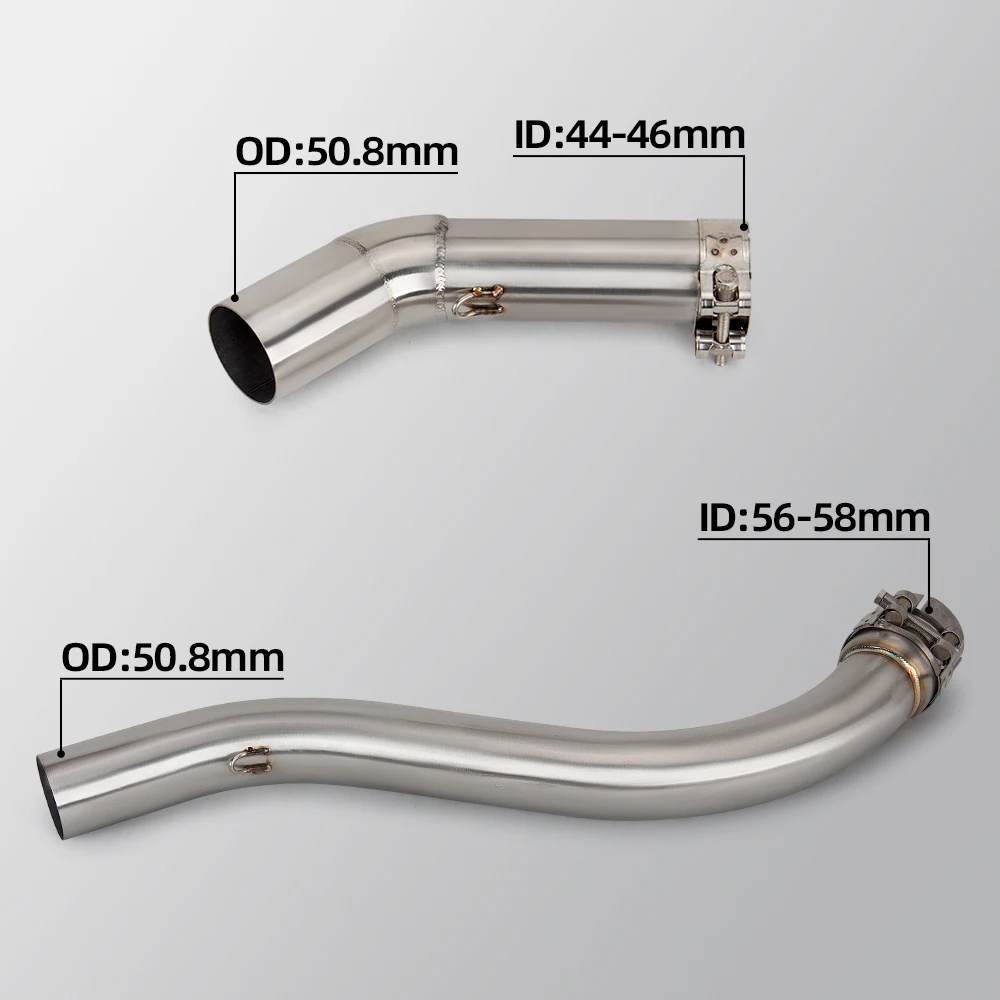 Motorcycle Racing line exhaust Pipe original position middle link pipe Connect 51mm Exhaust Muffler For benelli 752s BENELLI752S - Image 4