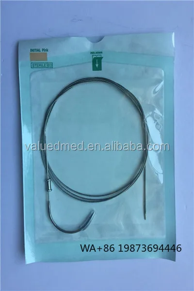 

316L Stainless Steel Sternal Cable Suture with Needle, 1.0mm 90cm CE