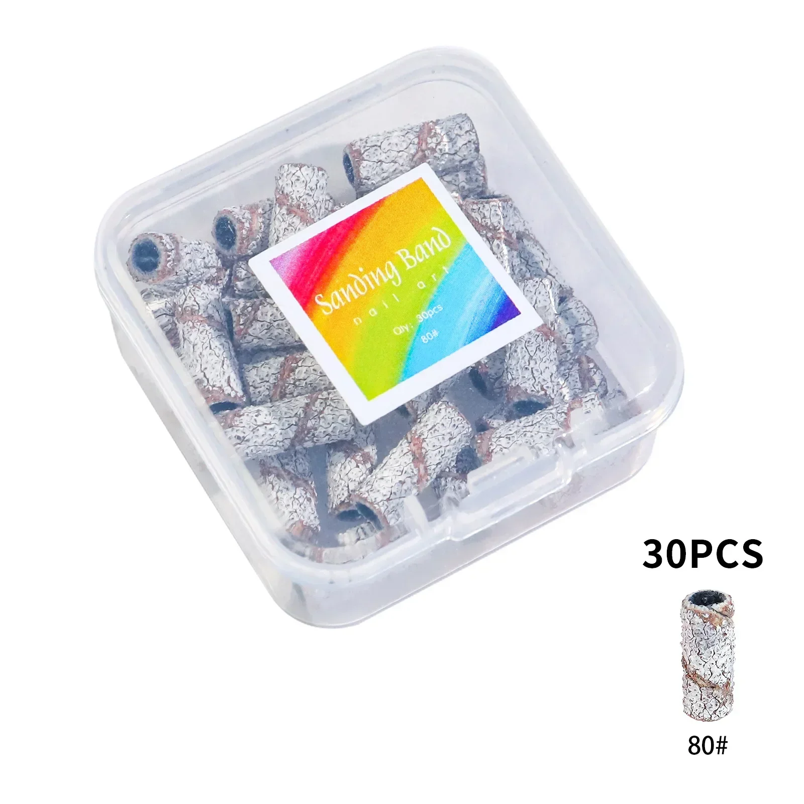 120 #   80 #   180 #   มินิเล็บ Sanding Bands 3.1 มม.,30 - 60 PC,หนังกําพร้าขัดทรายแหวน,เจลลบชุดเครื่องมือ,เหล็กเจาะเล็บบิต