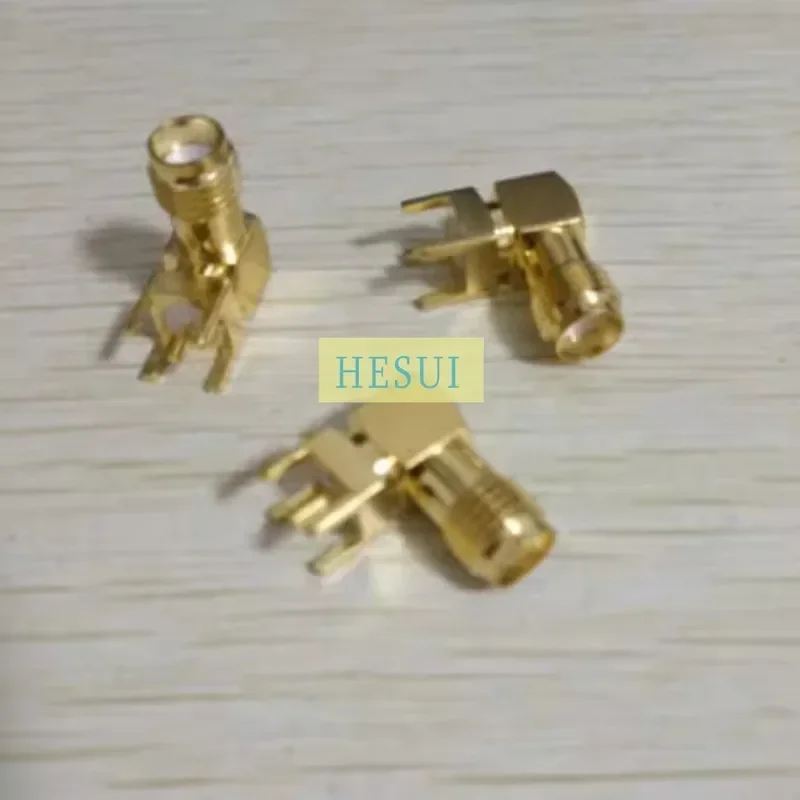 1/5/10pcs SMA RF connector inner screw inner pin right Angle bend positive four-pin pcb