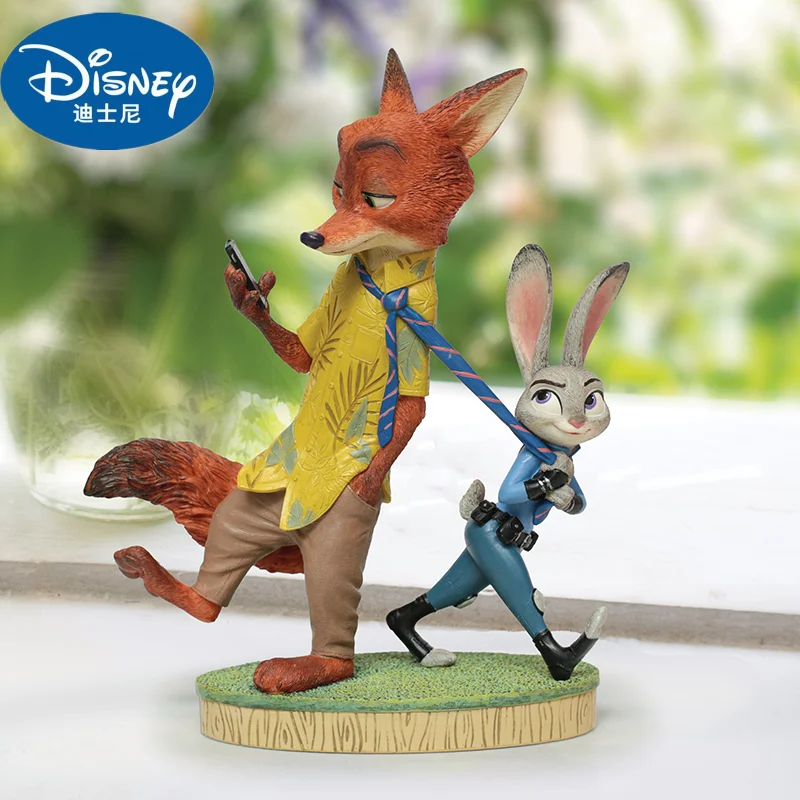 

New Disney Cartoon Zootopia Nick Judy Statues Model Toys 20cm Ornaments Collectible Figures Doll Friend Birthday Gifts