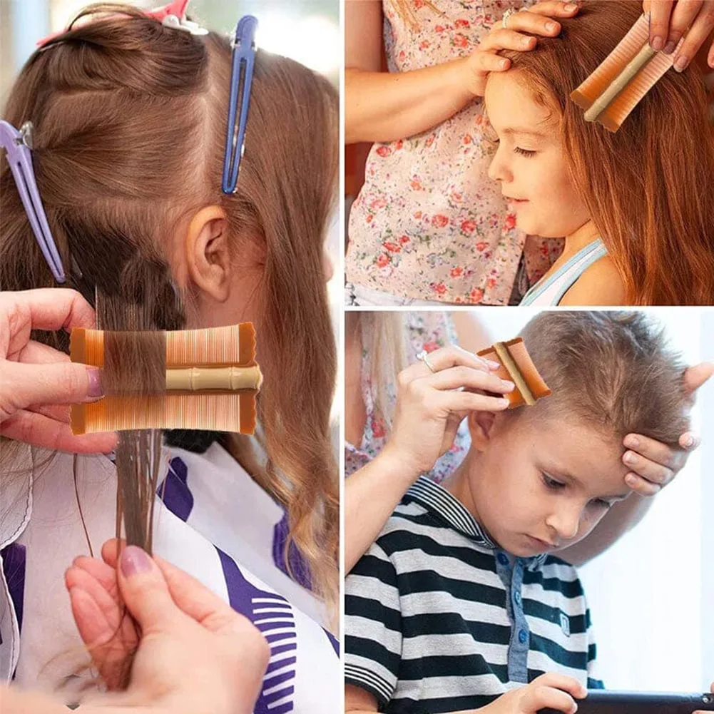 Dupla face cabeça piolhos pente, remoção profissional de pulgas, massagem ultra-densa do couro cabeludo, crianças Pet limpeza do cabelo