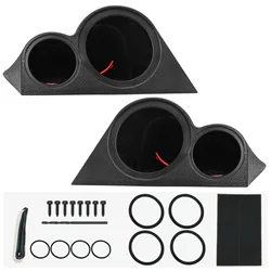 Auto Car Audio Speakers Modified Two-Way Tweeter Bracket Speakers Box Shell 3.5 inch Speaker Holder Bracket Universal Black