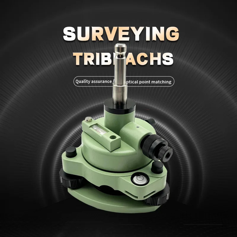 Green Tribrach and Adapter With Optical Plummet For LEICA Prism Total Station Surveying