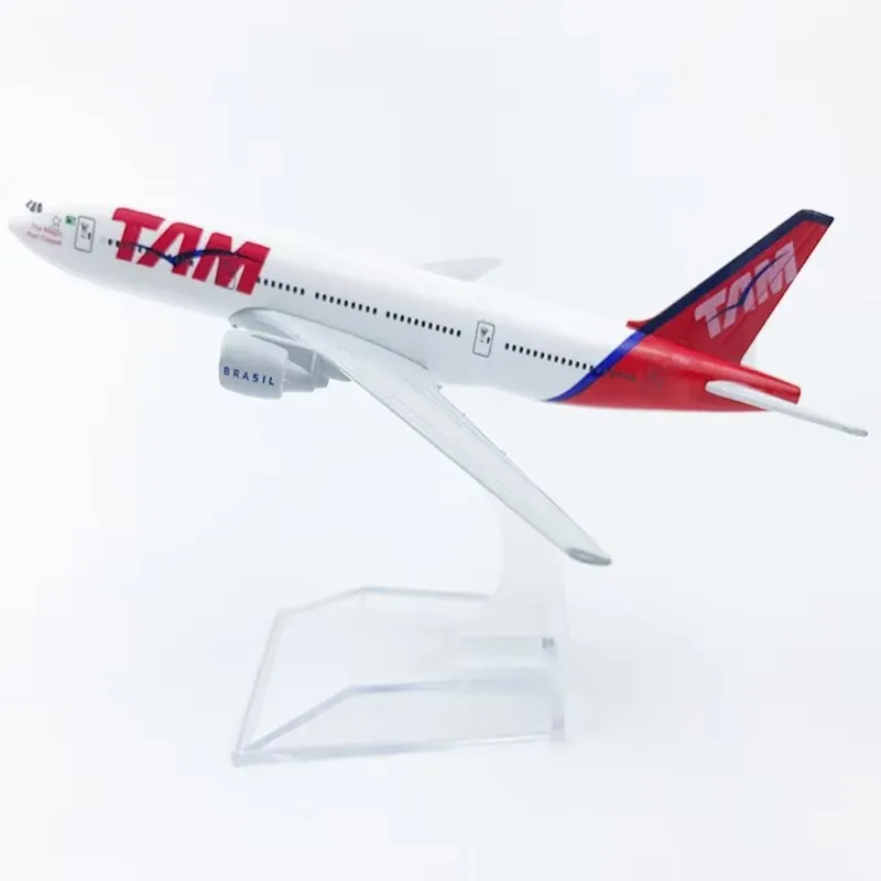 

16 cm B777 Brazil TAM Airlines 1:400 Scale 777 Aircraft Model with Base Alloy Plane For Collectible Souvenir Show Gift Decoratio