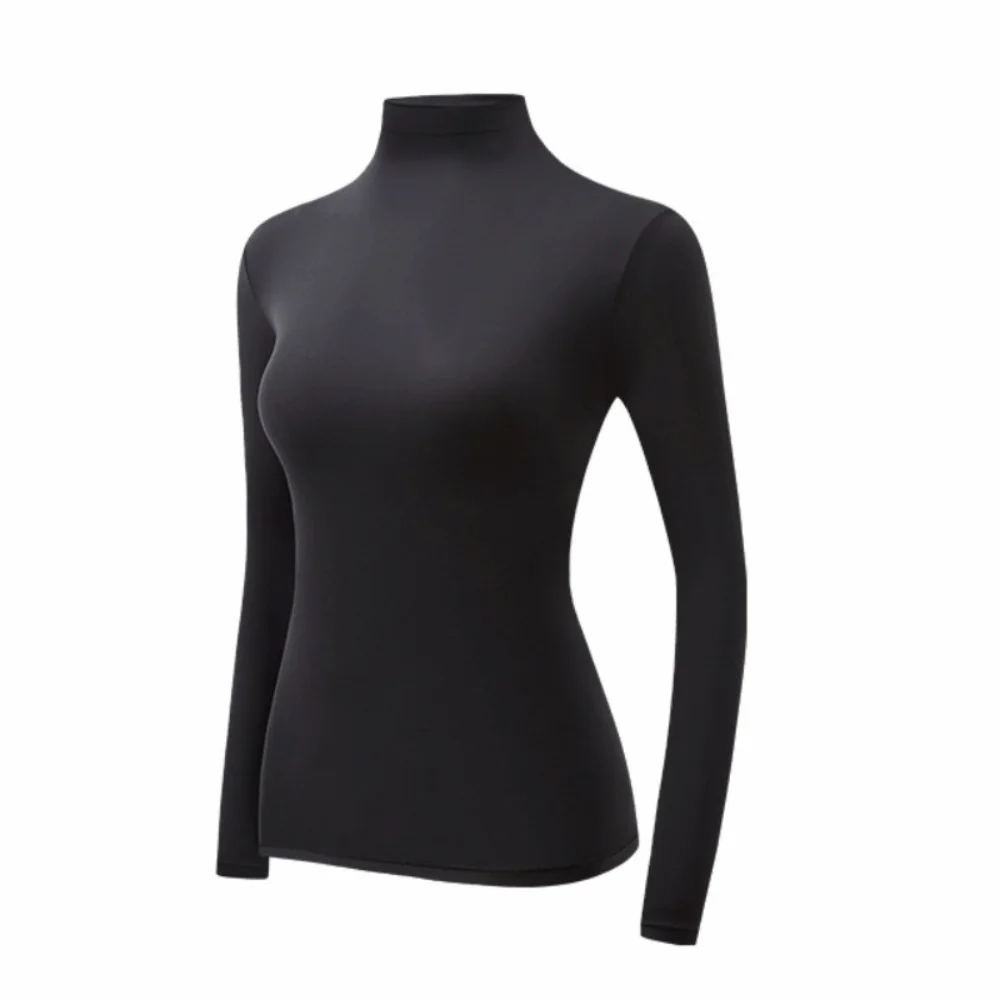 Tops and Pants Women Thermal Clothes Ultra-thin Invisible Feel Heating Thermal Underwear High Neck Lingerie Warmth Long Pants