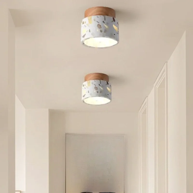 Stone Ceiling Lights Modern Marble Travertine Ceiling Lamp Bedroom Corridor Aisle Mount Foyer Hallway Stair Home Decor Lighting