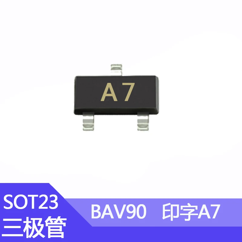 

100pcs Bav99 Smd Transistor Package Sot-23 Silk Screen A7 0.2a/70v Smd Switch Tube