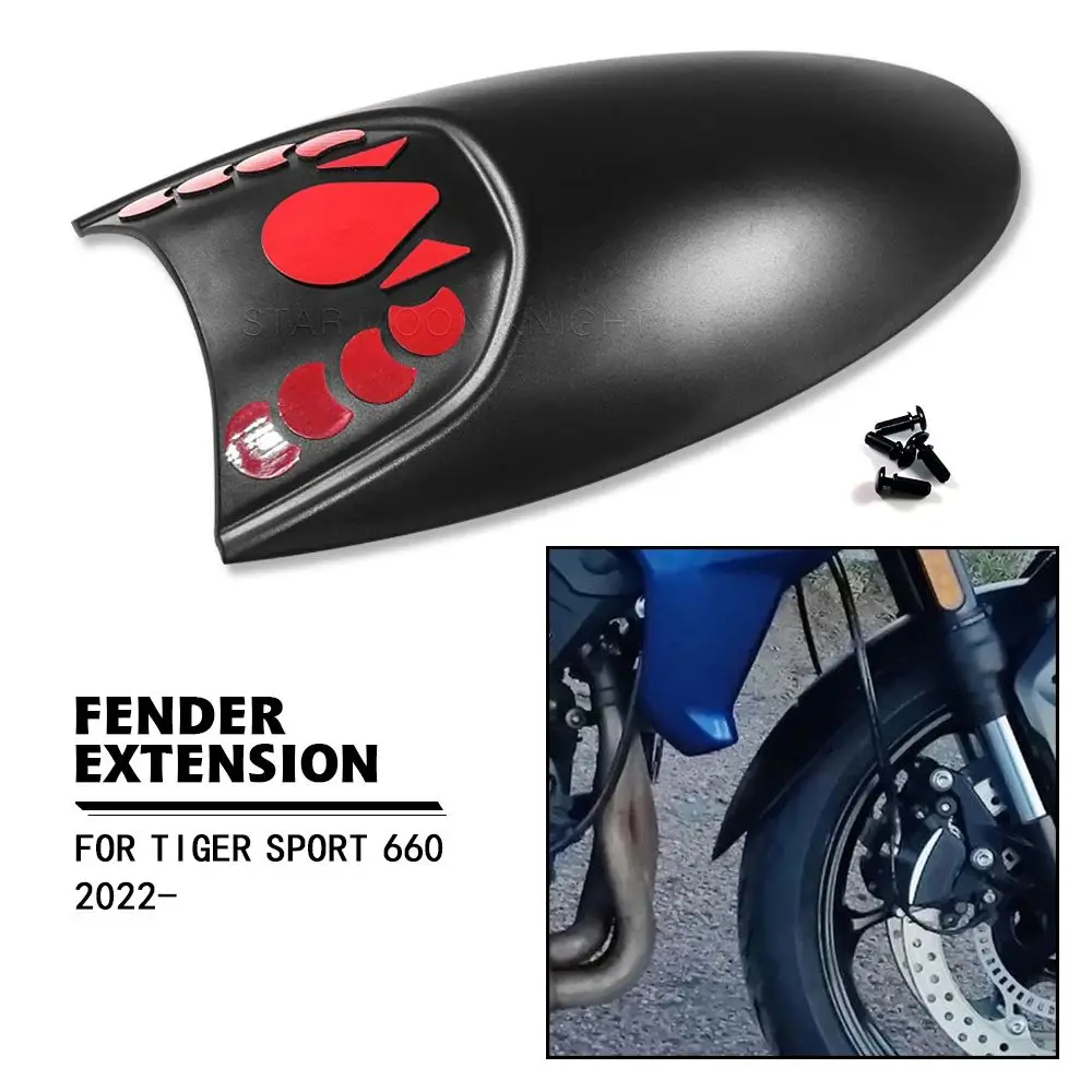 Motorcycle Accessories Front Fender Mudguard Extender Extension For Tiger Sport 660 2022 2023 -Front Fender Mudguard