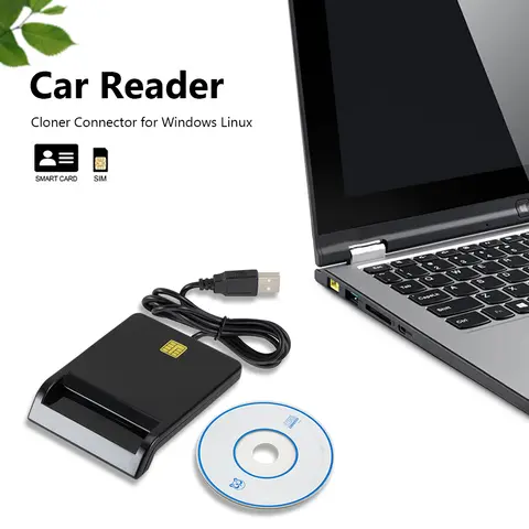 USB2.0 Smart Card-läsare Stabil drift Tillförlitlig enkelhet för DNIE ATM CAC IC ID SIM-kortkloneringskontakt Windows 12 best sales ID-läsare - №8