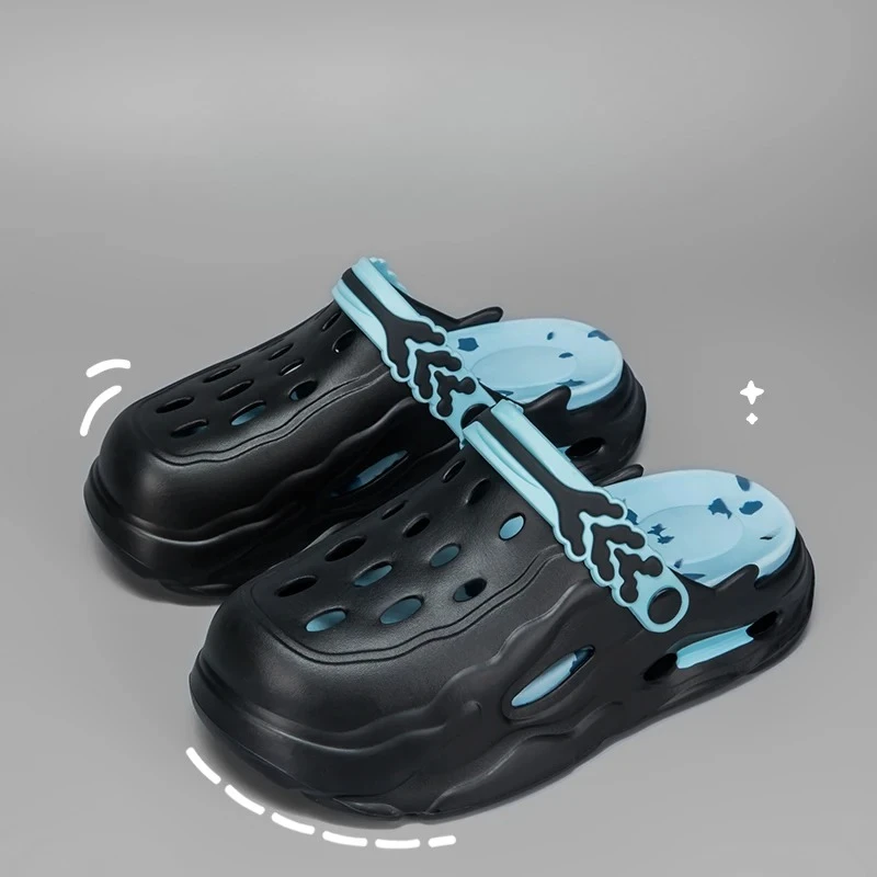 

Пляжные шлепанцы-вьетнамки, повседневные летние мужские тапочки на платформе, уличные сандалии, сабо, удобные домашние шлепанцы, садовая обувь для пар