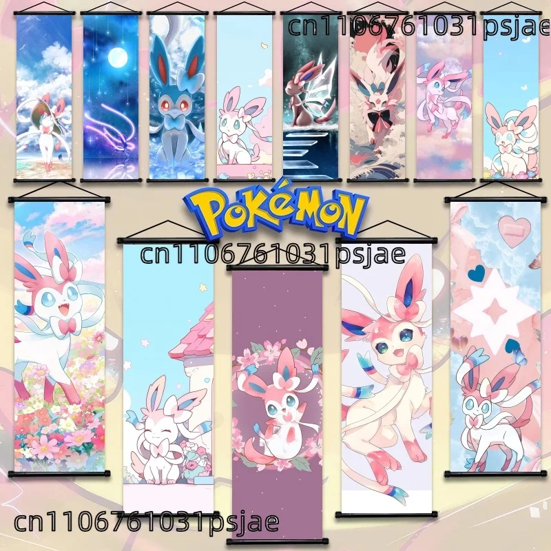 

Sylveon - Centered Pokémon Scroll Prints, High - Quality, Show Grace & Loveliness, for Collectors' Rooms, Gentle Pokémon Vibe