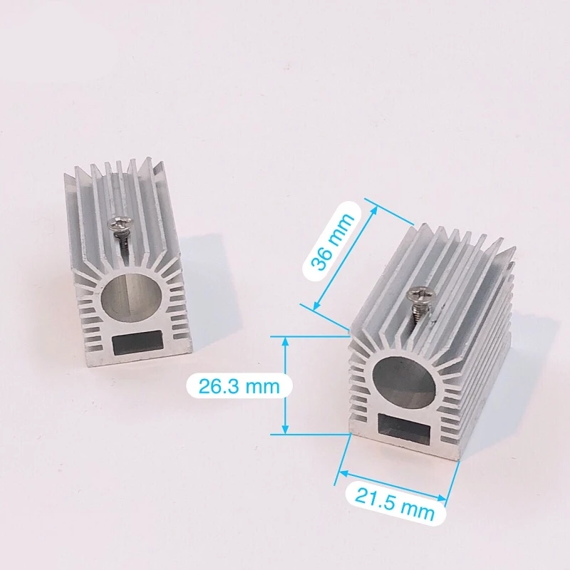 Soporte de módulo láser de 12mm, disipador de calor láser de 12mm de apertura, soporte de disipador de calor de aluminio, posicionamiento con