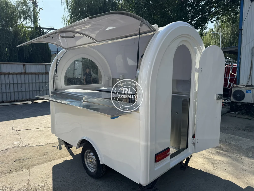 

Outdoor Mobile Kitchen Food Truck Fully Equipped Concession Ice Cream Cart Street Restaurant Hot Dog Coffee Kiosk Food Trailer