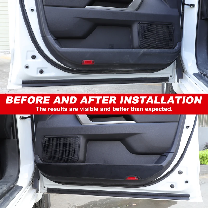 

For 2022-2026 Toyota Tundra Velvet Black Car Door Anti-Dirt Mat Anti-Slip Mat Decorative Sticker Interior Car Accessories