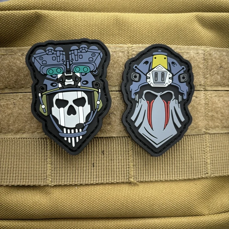 Call of Duty COD20 Morale Tactical Patches PVC Hook&Loop Fastener Night Battle Ghost Morale Badge Armband Backpack Stickers