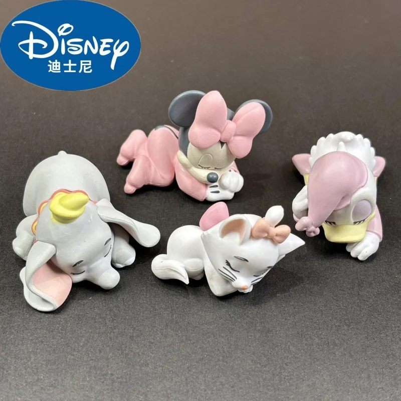 Hot Sale Disney Anime Gashapon Capsule Toy Marie Cat Dumbo Minnie Daisy Character Sleep Doll Model Toy Ornament Collectible Gift