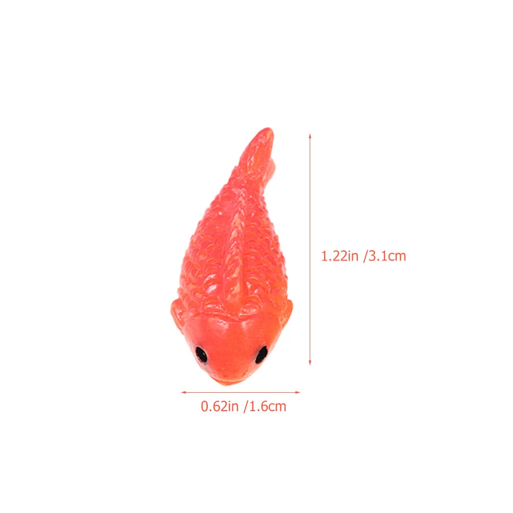 20 Pcs Goldfish Figure Micro Landscape Ornament Tank Resin Red Toy Miniature Garden Accessories