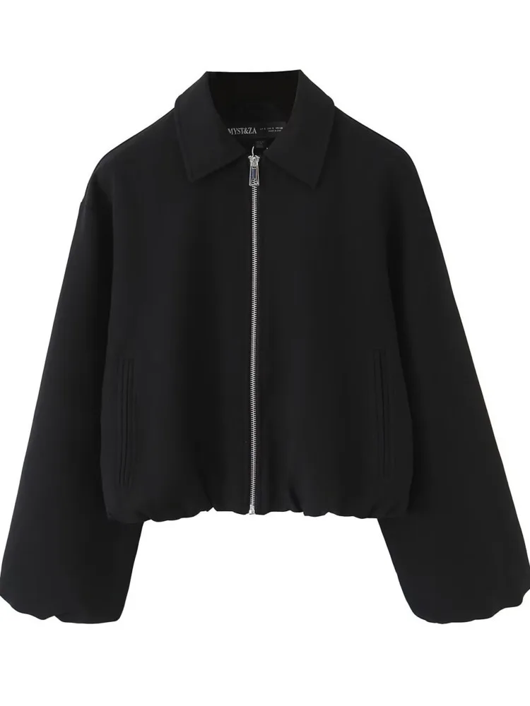 ZMEENNA Eleganter Kurzmantel für Damen, neue Herbst-Stile, Jacke, Langarm, Oberbekleidung mit Taschen, stilvoll, lässig, ZM3912