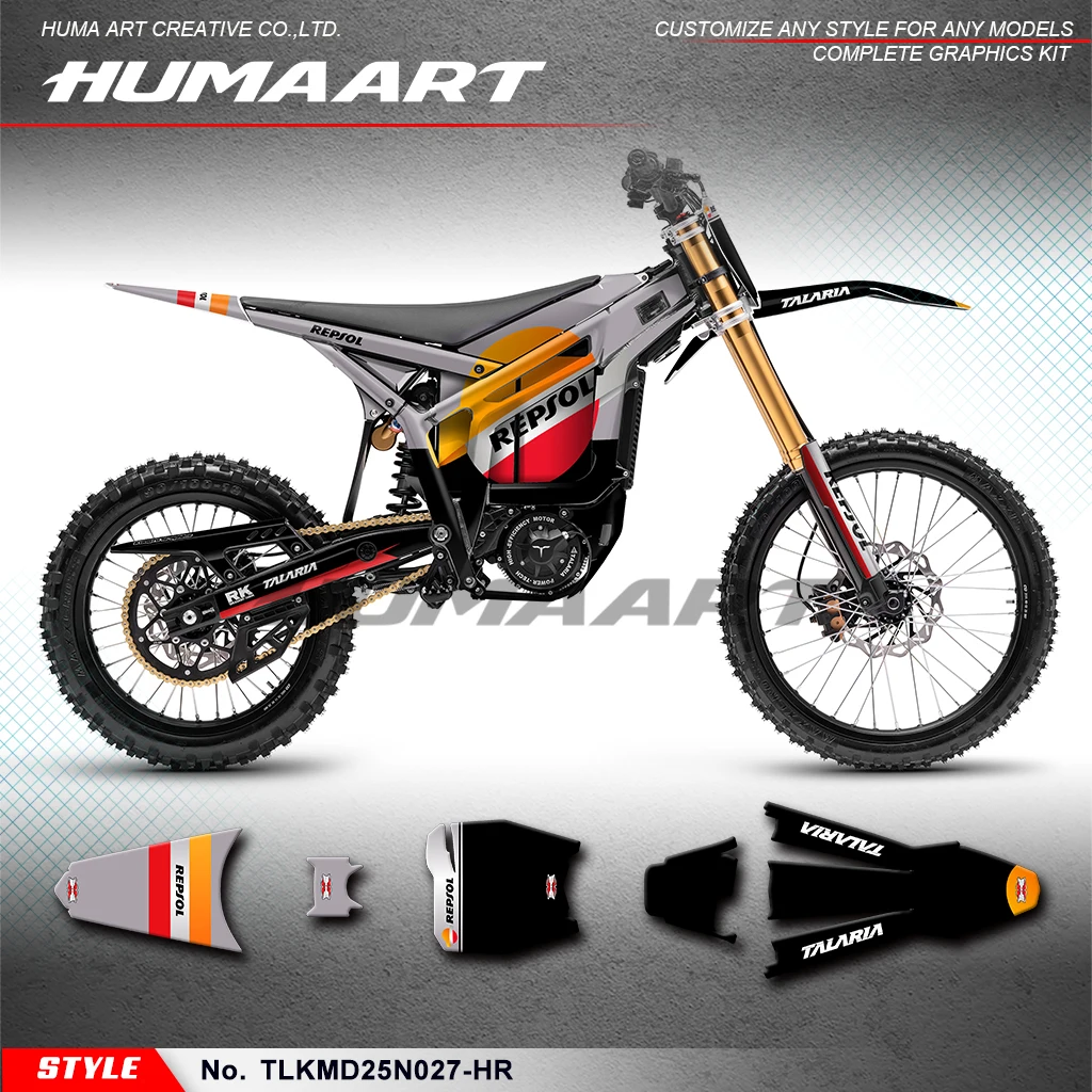 

HUMAART Racing Sticker Durable Vinyl for TALARIA KOMODO, Protector, Style No.TLKMD25N027-HR