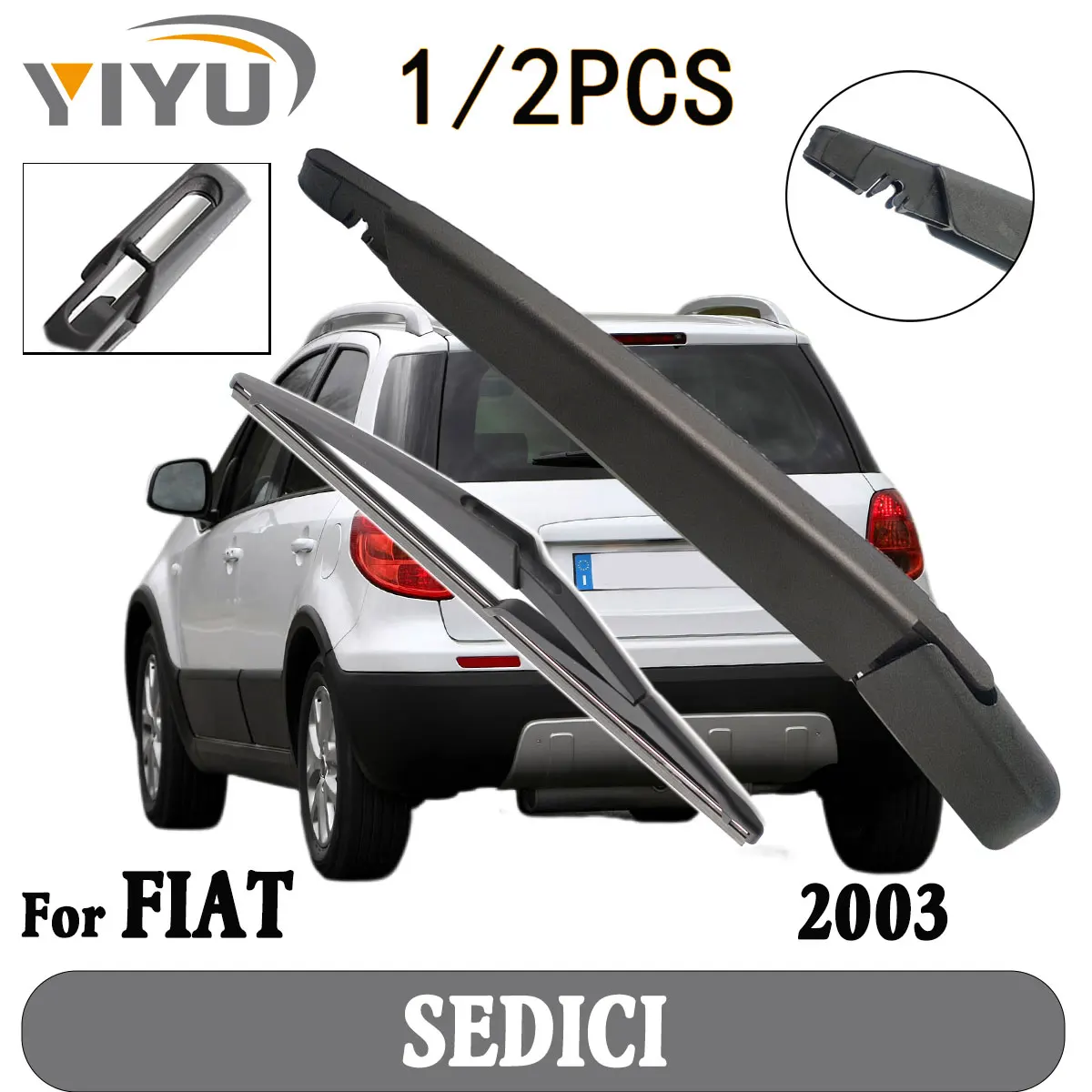 

1/2 шт., щетка заднего стеклоочистителя, рычаг стеклоочистителя, лобовое стекло, чистая задняя дверь, окно, автомобильная щетка от дождя для FIAT SEDICI 2003