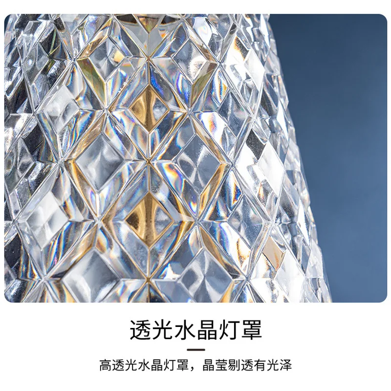 European-style touch night light rechargeable dual-purpose bedside high-end desk lamp creative night light rechargeable bedroom