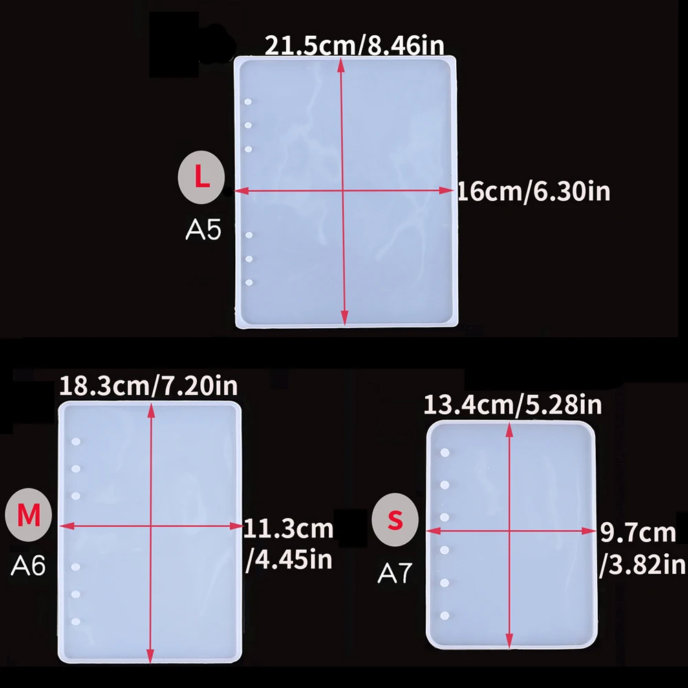 Note Book Silicone Resin Mold A5 A6 A7 DIY Notebook Crafts Gift Making Epoxy Resin Mould