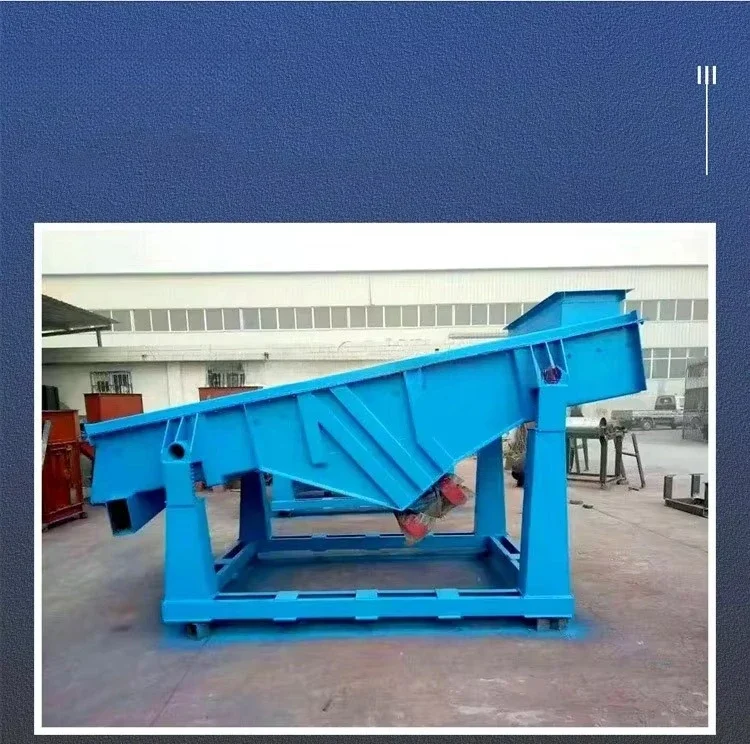 Carbon steel single-layer compost linear vibrating screen with a capacity of 2 tons per hour