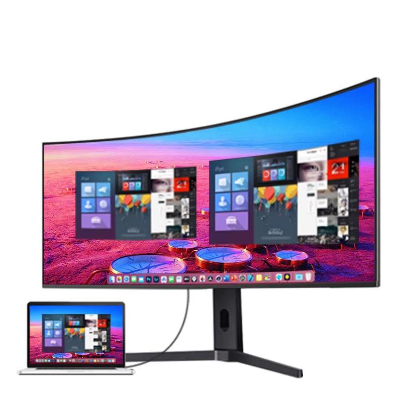 40-Inch Wide Curved 5K LED QLED VA Panel Gaming - 144Hz Refresh Rate 21:9 Aspect Ratio with HD/DP Interface for Laptop PC