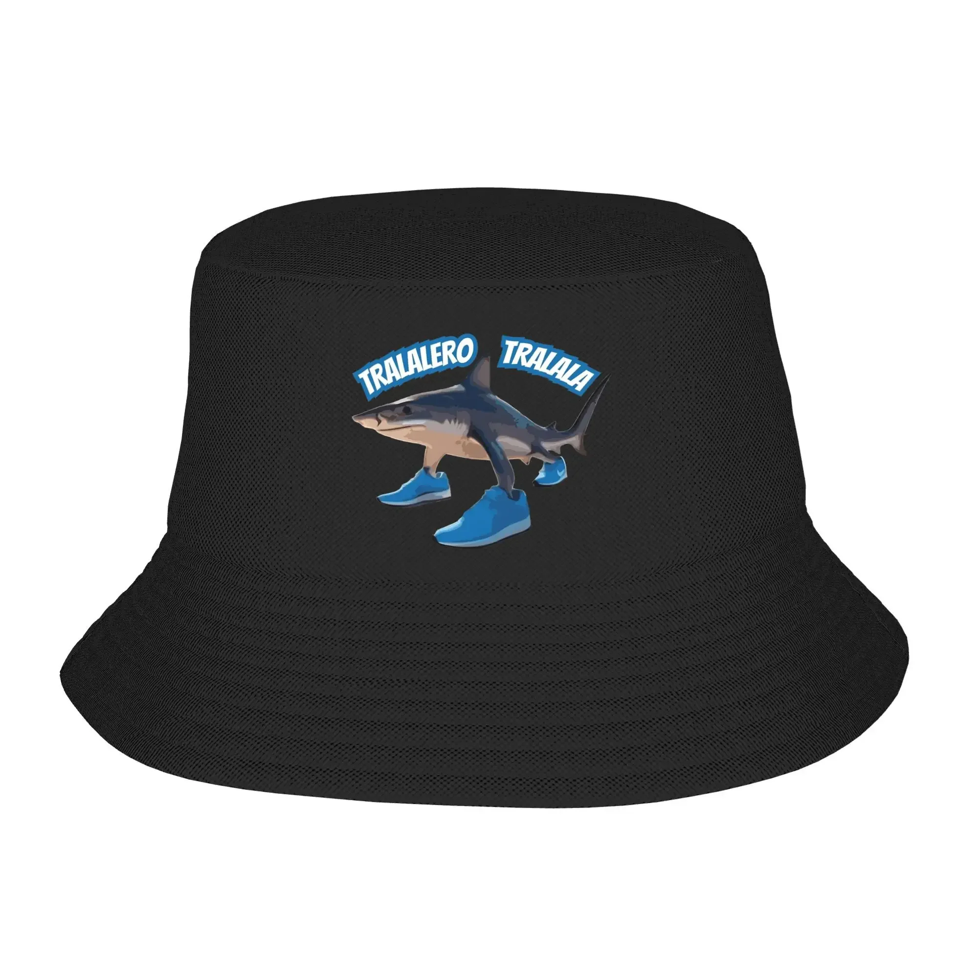 

Tralalero Tralala Shark Bucket Hat Men Summer Italian Brainrot Sun Streetwear Foldable Outdoor Sport Fishing Fisherman Caps