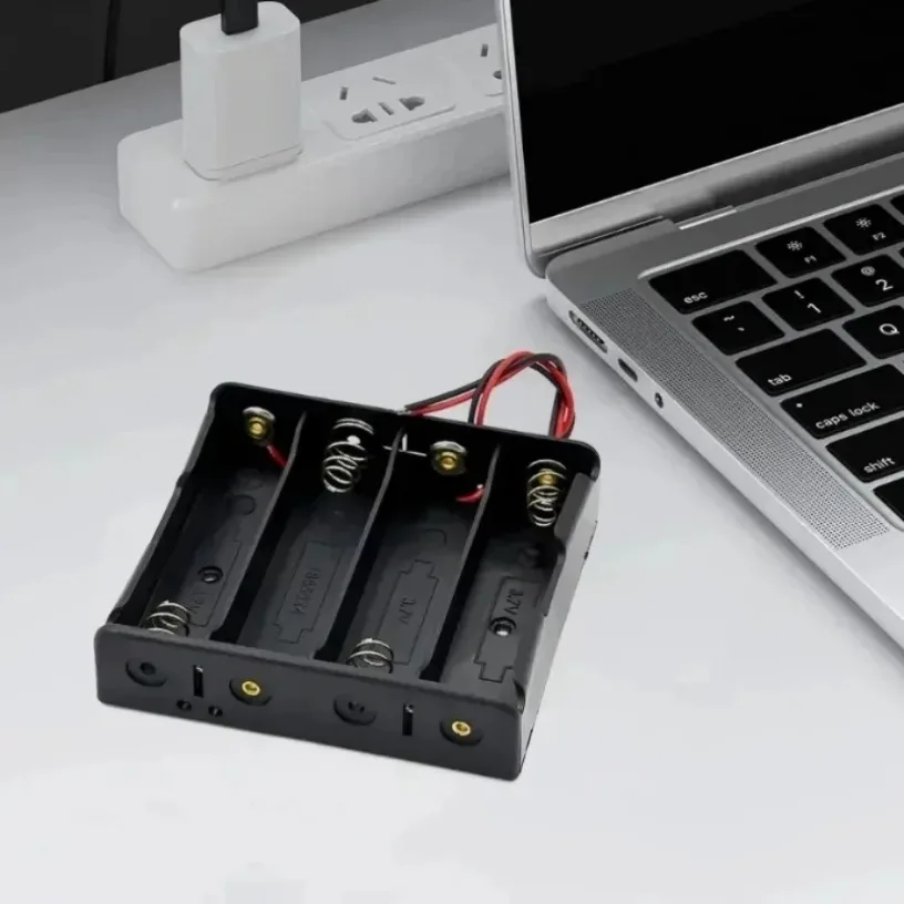 18650 Battery Storage Box 1 2 3 4 Slot Without shell ON/OFF And 2 Slots With casing ON/OFF With Connect Black Red Wires