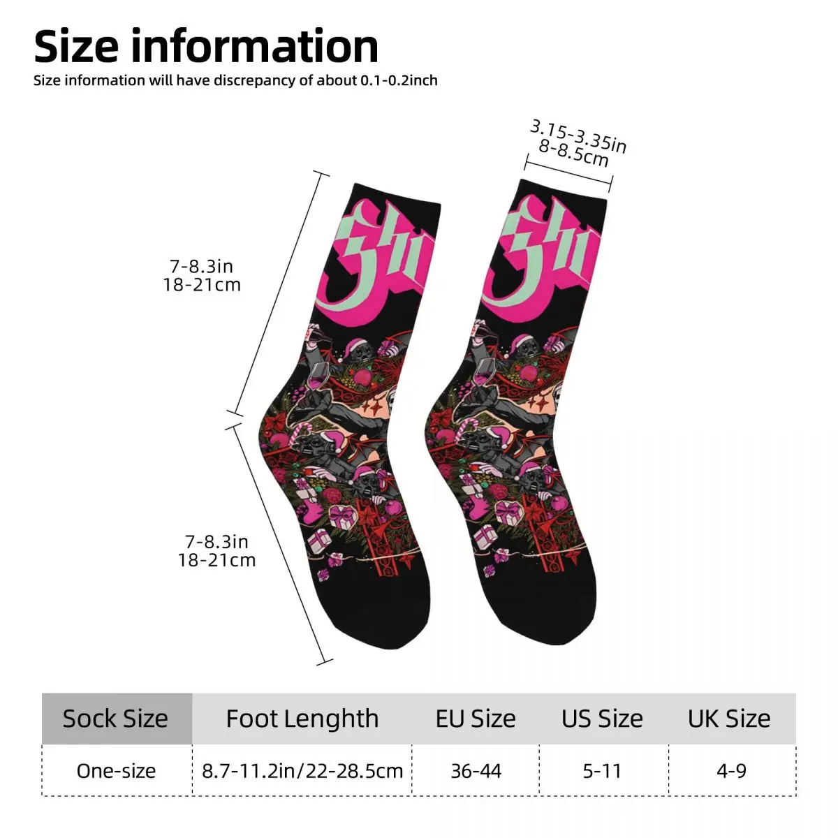 Hip Hop Retro Band Music Crazy Men\'s compression Socks Unisex G-Ghost Street Style Seamless Printed Funny Novelty Happy