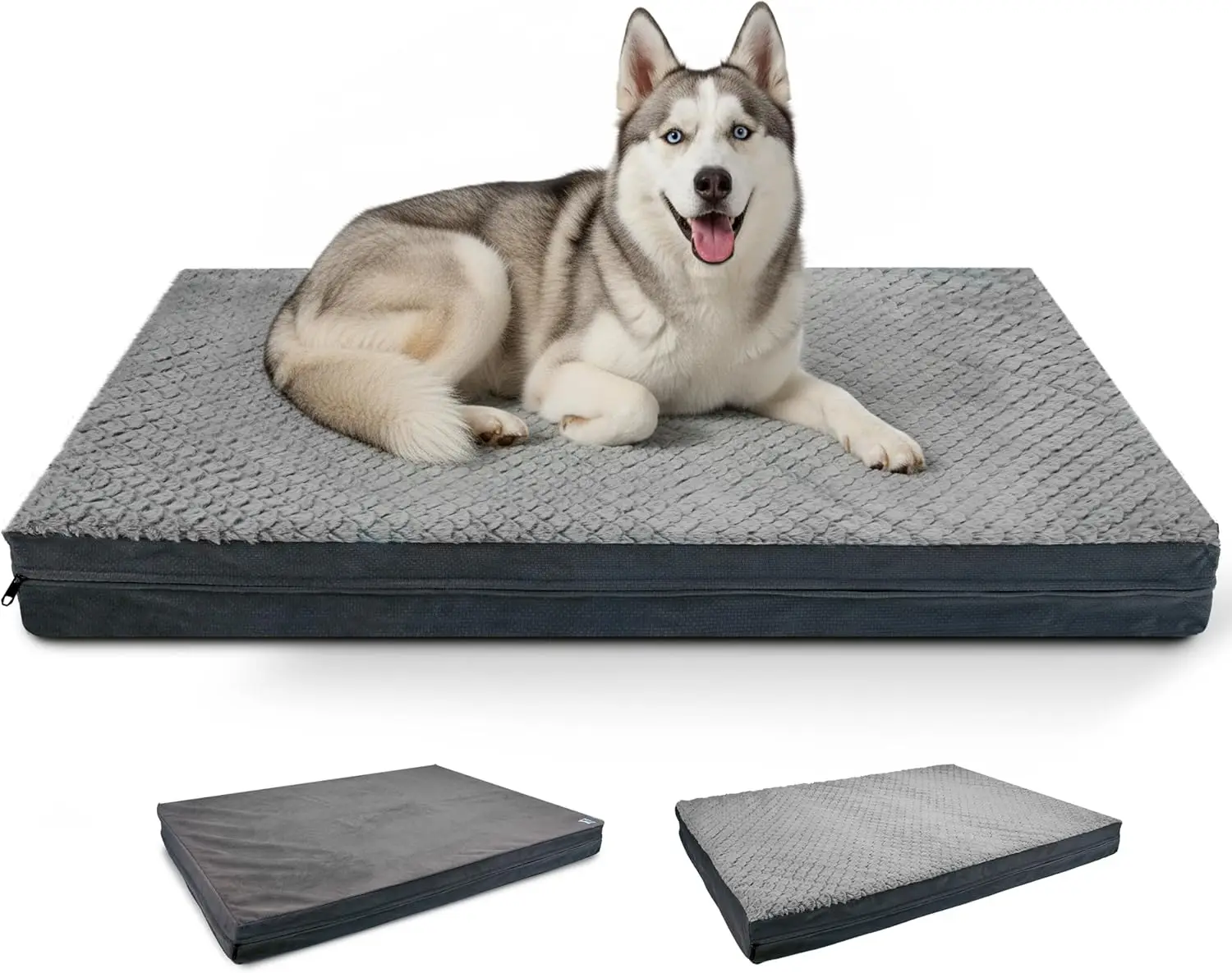 

Washable 37' Dog Bed for Large Dogs – Double-Sided Plush, Waterproof, Removable Cover, Thick Orthopedic Support, Durable