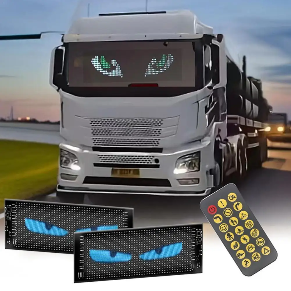 Truck Eye LED Matrix Pixel Panel Lighting Graffiti Scrolling Text Board Windshield Advertising Screen Remote Control For Truck